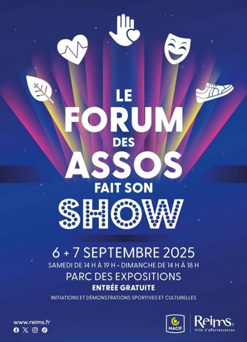 Forum des Associations (Reims, 6 et 7 septembre 2025, 14h-19h)