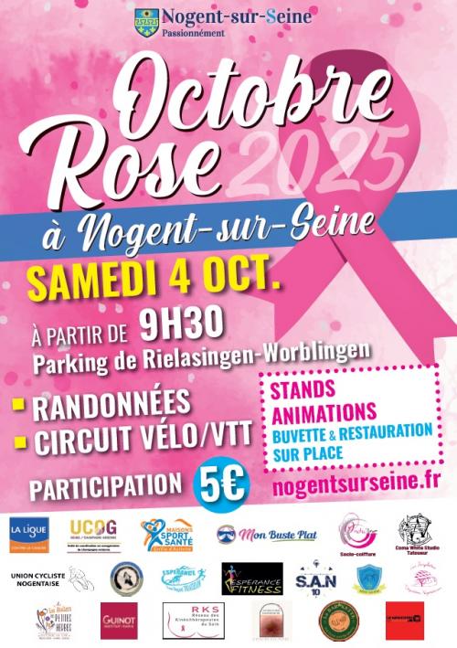 Octobre Rose (Nogent-sur-Seine 10400, Aube - samedi 4 octobre 2025)