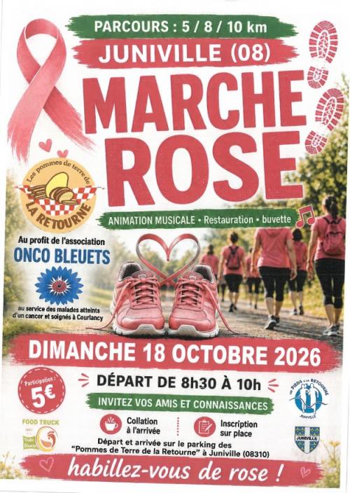 Octobre Rose: Marche Rose (Juniville 08310, Ardenne)