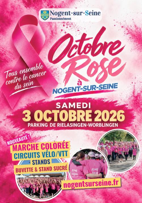 Octobre Rose (Nogent-sur-Seine 10400, Aube - samedi 3 octobre 2026)