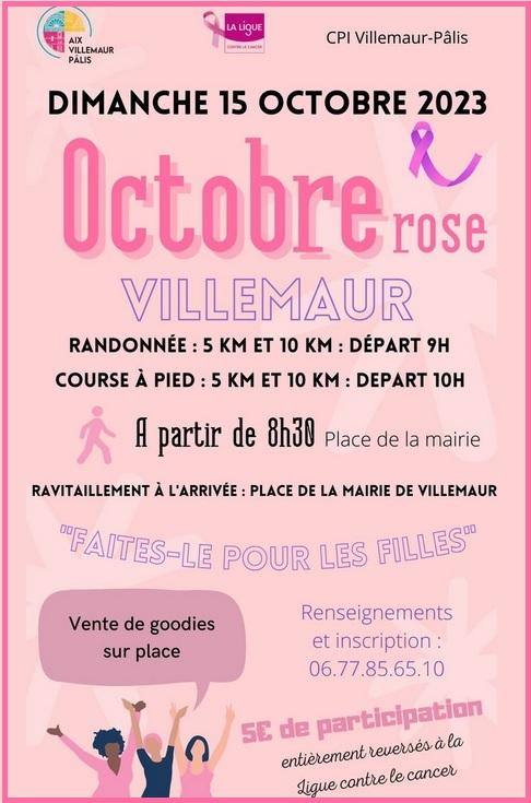 Octobre Rose : Courses et Marches contre le Cancer du Sein (dimanche 15 octobre - Villemaur, 10160, Aube)