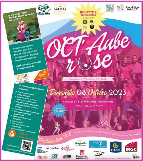 Oct'Aube Rose : Courses et Marches contre le cancer du sein (Macey, 10300, Aube)